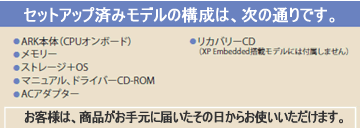 セットアップ済みモデルの構成