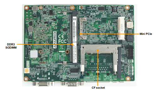 PCM-9363 ボードレイアウト(裏面)